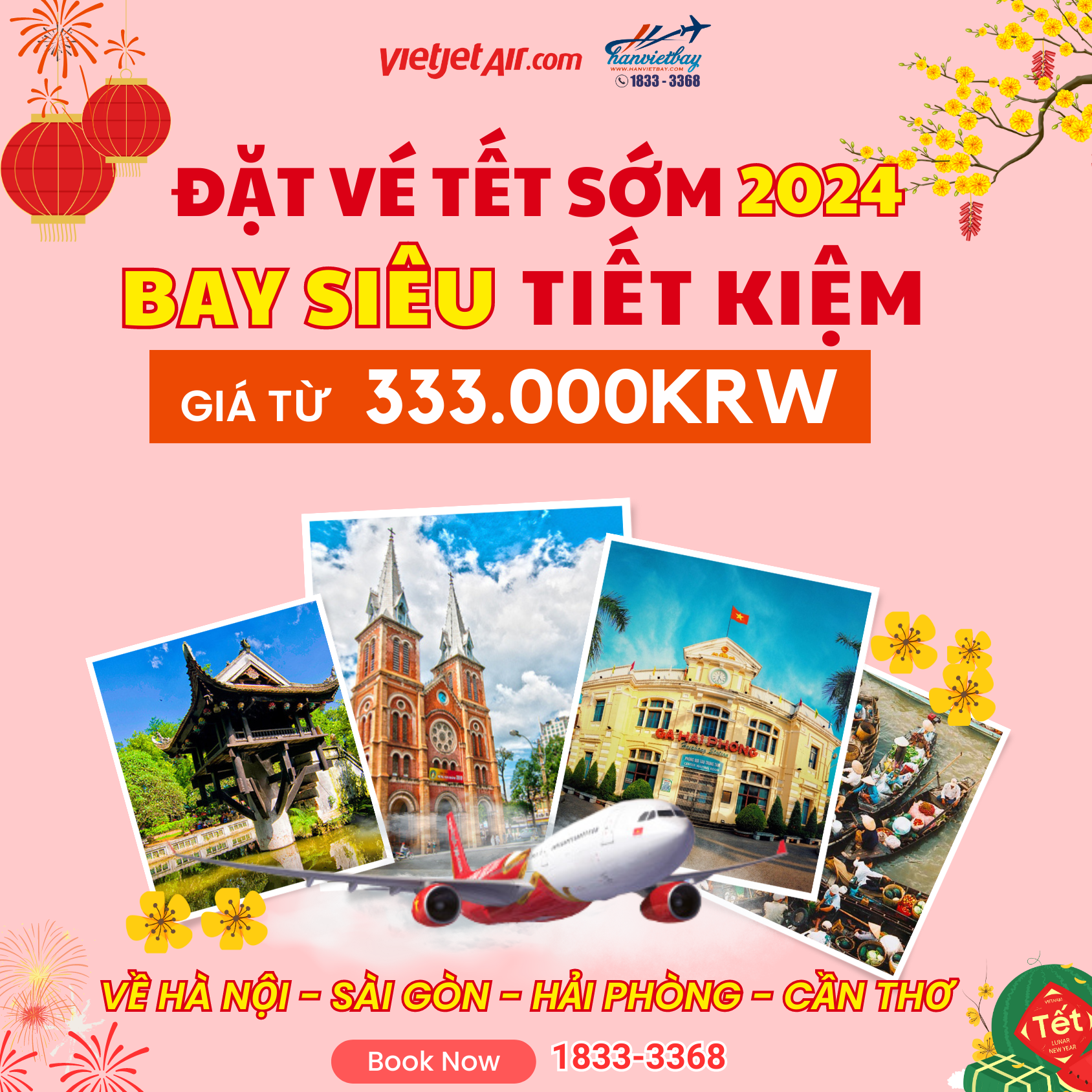 Mở bán vé Tết 2024 cùng ngàn ưu đãi hấp dẫn từ Vietjet